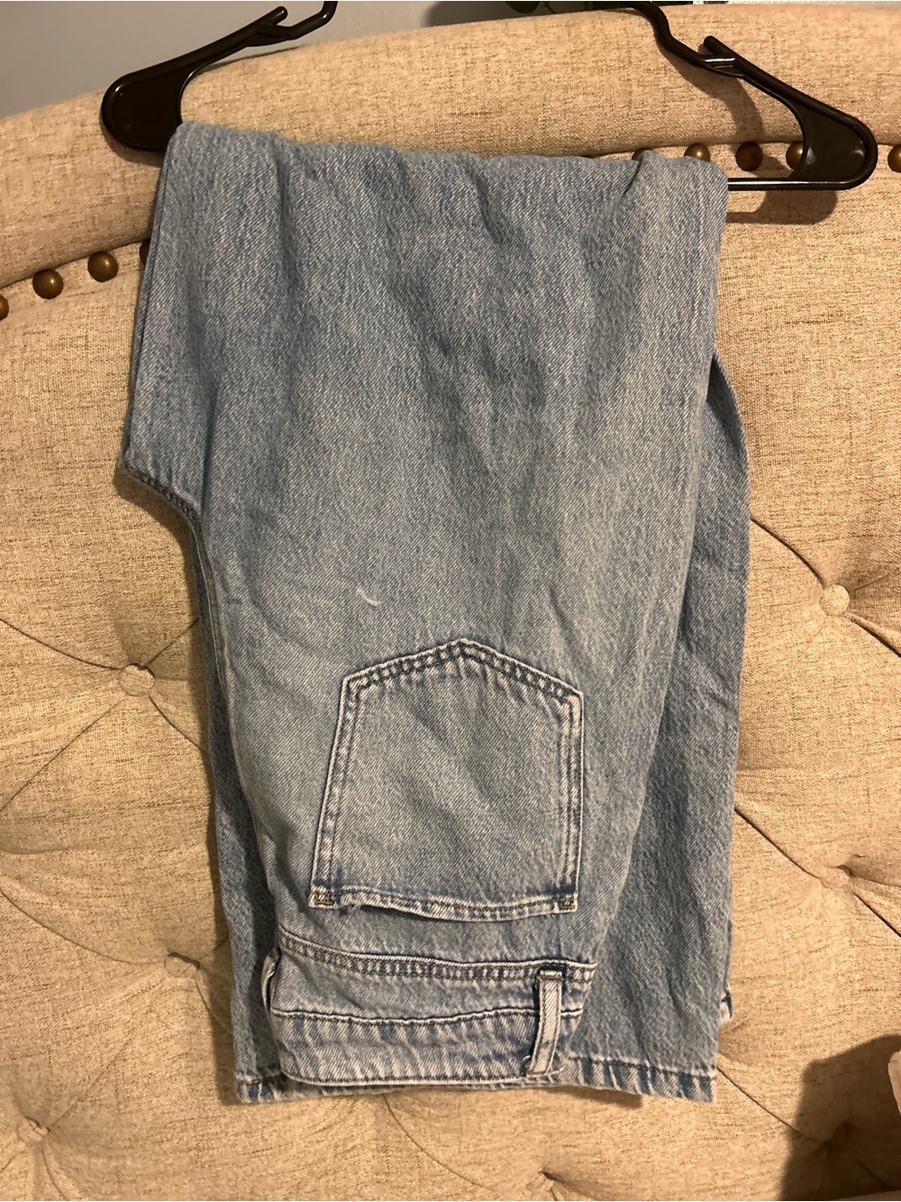 Light Blue Women’s Denim Jeans - Classic Straight Wide Legged Fit